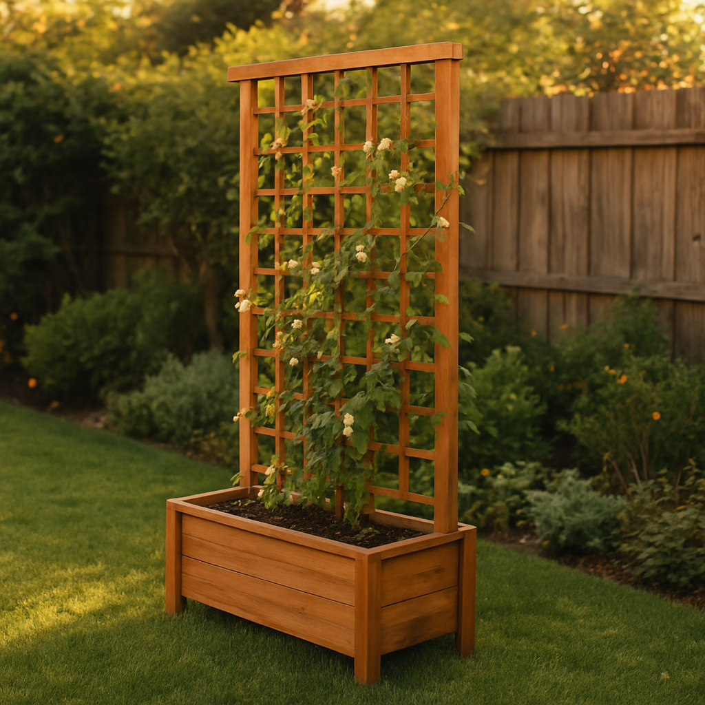 Handcrafted timber trellis planter Melbourne